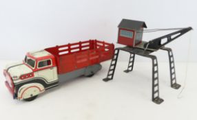 MARX Stake Truck & Derrick Loader