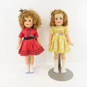 2 Ideal 1950's Vinyl ST-15 Shirley Temple Dolls