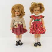 2 Ideal 1950's ST-12 Vinyl Shirley Temple Dolls