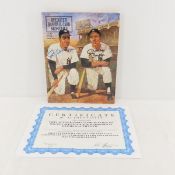Mickey Mantle & Joe DiMaggio autographed magazine