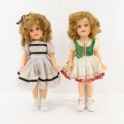 2 Ideal 1950's Vinyl ST-15 Shirley Temple Dolls