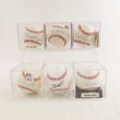 6 MN Twins player autographed baseballs