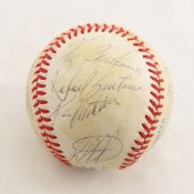 1986 World Champion Mets team signed baseball