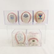 5 collector baseballs, Elroy Face autographed