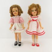 2 Ideal 1950's Vinyl ST-15 Shirley Temple Dolls