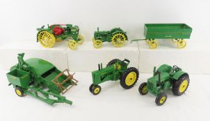 4 John Deere Tractors, Wagon & more