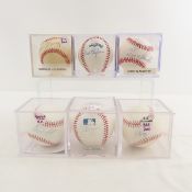 6 MN Twins player autographed baseballs