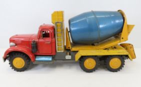 Vintage Steel Cement Mixer Truck, Unbranded