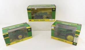 3 John Deere Tractors, Ertl, SpecCast Model A, LA