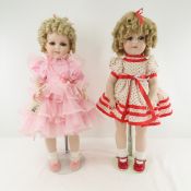 2 Shirley Temple Porcelain Shirley Schallert Dolls