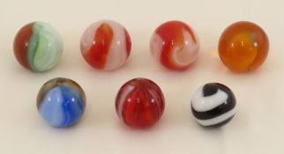 7 Vintage Shooter Marbles