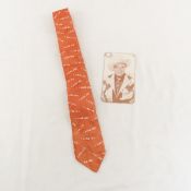 Tom Mix Card With Autograph, & I Like Ike Necktie