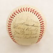 1946 Minneapolis Millers team signed baseball
