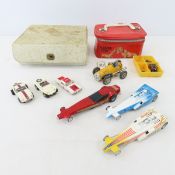 3 Vintage Aurora AFX Dragster Slot Cars, Schuco