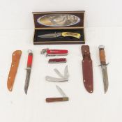7 Vintage Pocket & Hunting Knives, Western & more