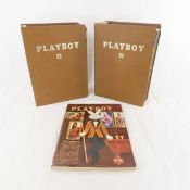 12 Playboy Magazines, 1972 In Hardcover Binders