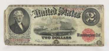 1917 $2 Legal Tender US Large Note