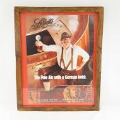 Schell Beer Framed Poster- autographed