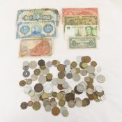 Foreign coins & notes, some US trade tokens