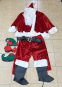 Rubies Adult Santa Claus Suit & Elf Hat w/Shoes