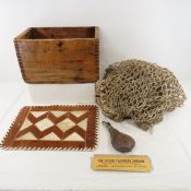 Winchester Ammunition Wood Box, Powder Flask