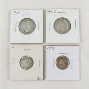 1903 & 1916 D Barber Quarter, 1911 & 1941 dimes