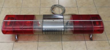 Vintage AeroDynic Lightbar, Fire Dept, Red 1979