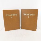 12 Playboy Magazines, 1975 In Hardcover Binders