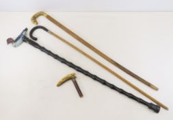 Vintage canes & extra handle