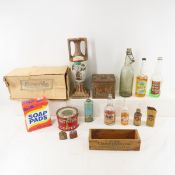 Vintage Bottles, Cheese box, Decanter, Lighters