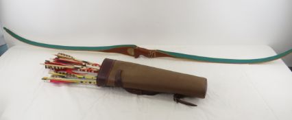 Vintage Impala Recurve Bow with Quiver & Arrows