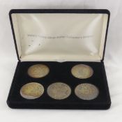 5 Morgan Silver Dollars 1880, 1888, 1890 O, 1897 O
