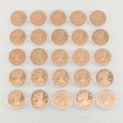 25 Walking Liberty 1 Ounce Copper Rounds