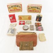 Vintage Camel matches and other tobacco items