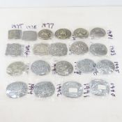 20 Hesston Nat finals rodeo buckles 1975 - 2000