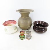 3 Vintage Spittoons & empty snuff cans