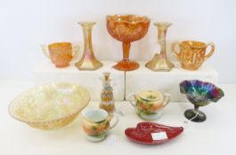 Antique Carnival Glass, Red Wing Ashtray & More