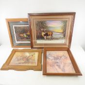 4 Framed Wildlife Art Prints, Terry Redlin & more