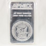 10ozt APMEX .999 Fine Silver Bar, sealed