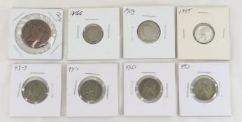 Mixed US Coins, some silver. 1814 Large Cent