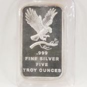 SilverTowne Eagle 5ozt .999 Fine Silver Bar
