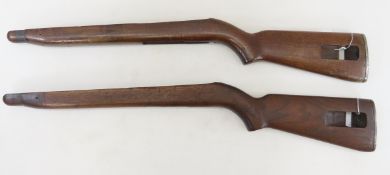 2 Wood Pistol Grip Rifle Stocks