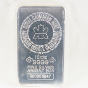 10ozt Royal Canadian Mint .9999 Silver Bar, sealed