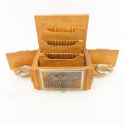 Vintage Wood Cigarette Dispenser music box