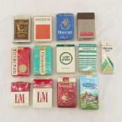13 full vintage cigarette packs