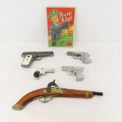 6 Vintage Cap Guns, Private Eye, Detective & more