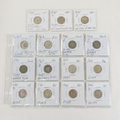 15 Silver Dimes, 3 Barber, 10 Mercury &2 Roosevelt