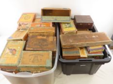 Huge Collection of Vintage & Antique Cigar Boxes