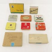 10 Vintage Cigarette Tins; Black Cat, Sporting