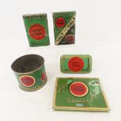 5 Different Vintage Lucky Strikes Cigarette Tins